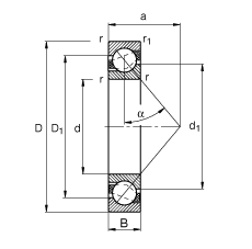 ǽ|S 7205-B-TVP,  DIN 628-1 ˜ʵҪߴ磬|  = 40